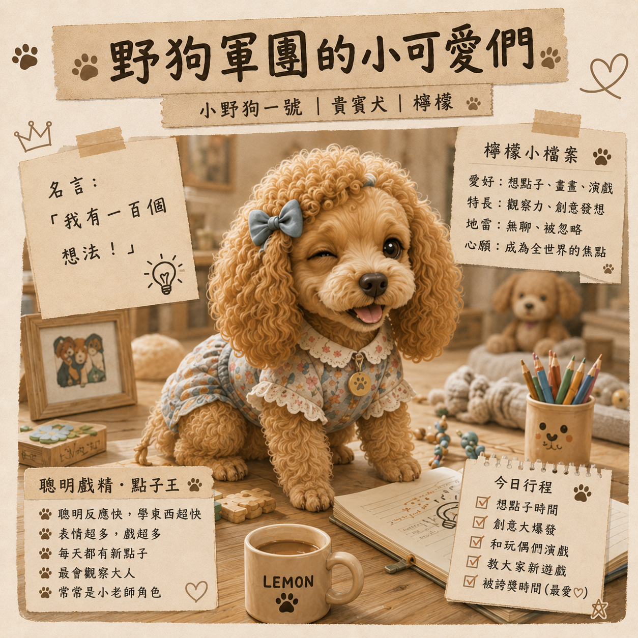 小野狗一號貴賓犬角色圖