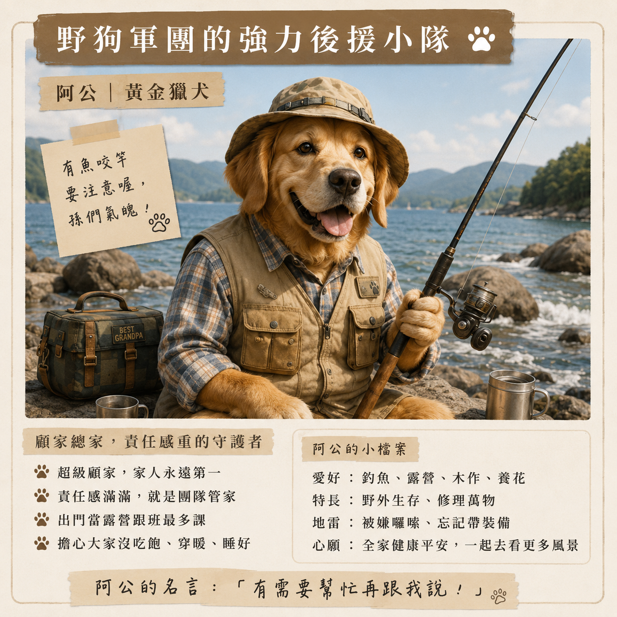 阿公黃金獵犬角色圖